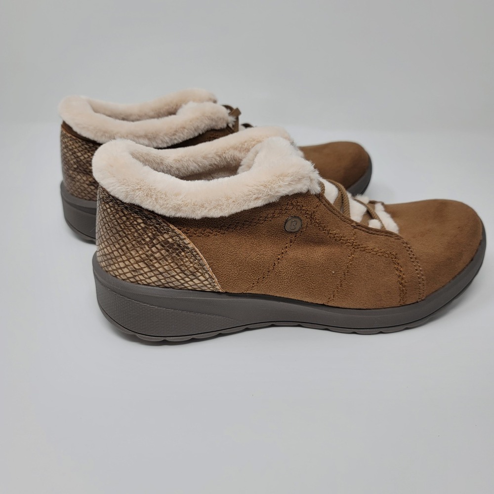 Bzees Golly Toffee Brown Faux Fur SlipOn Ankle Boot Bootie Sz8W Machine Washable - Picture 5 of 14